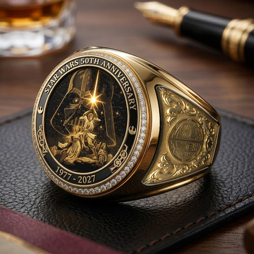 Star Wars 50th Anniversary 3D Engraved Ring – TMTHU7458