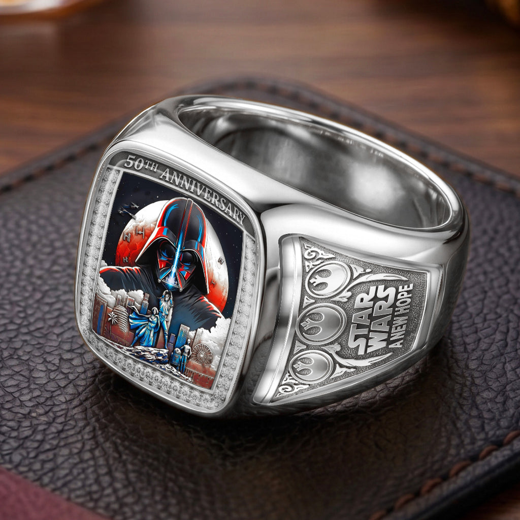 Star Wars 50th Anniversary 3D Engraved Ring – TMTHU7689