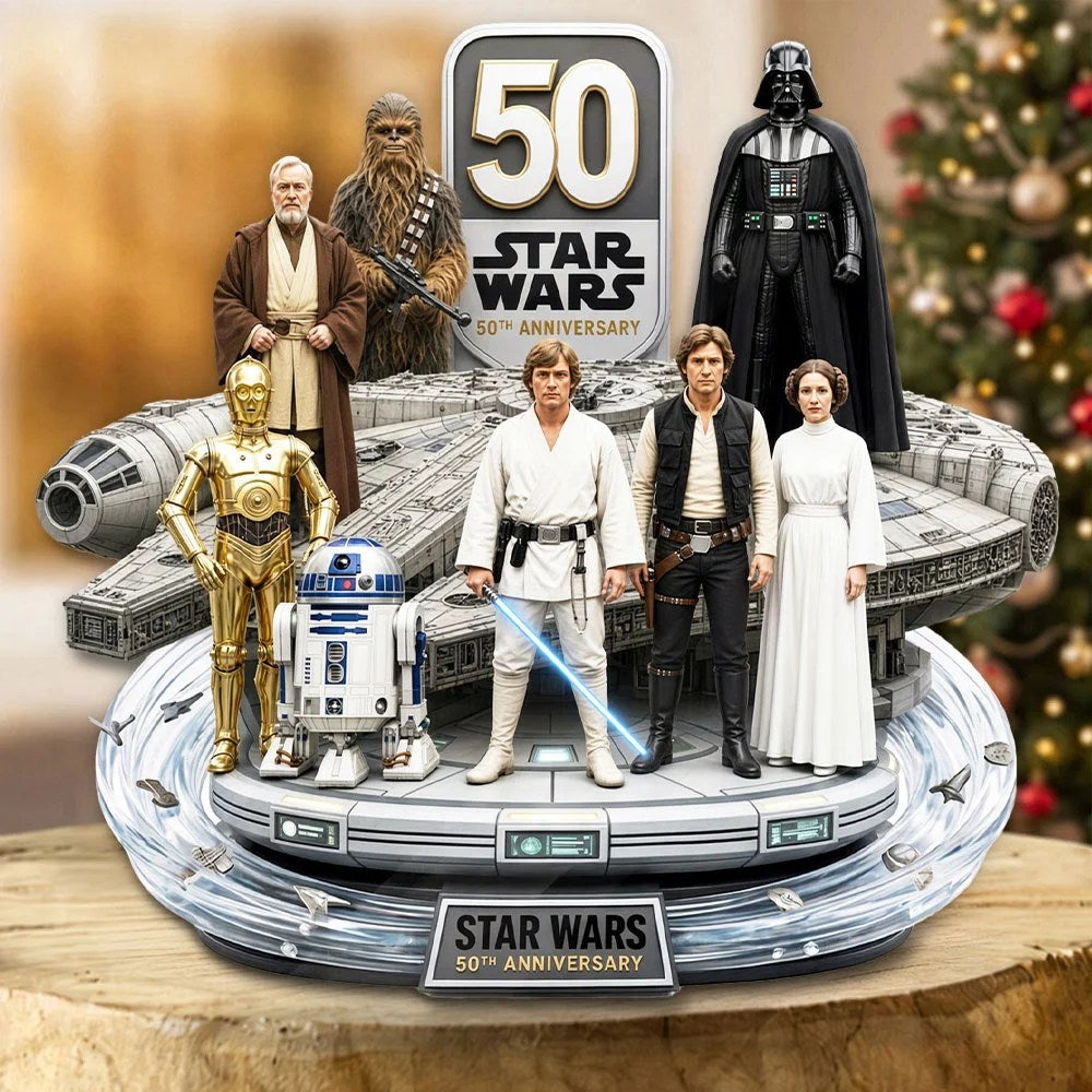 Star Wars 50th Anniversary Custom Shape Acrylic Plaque – TMTHU10154