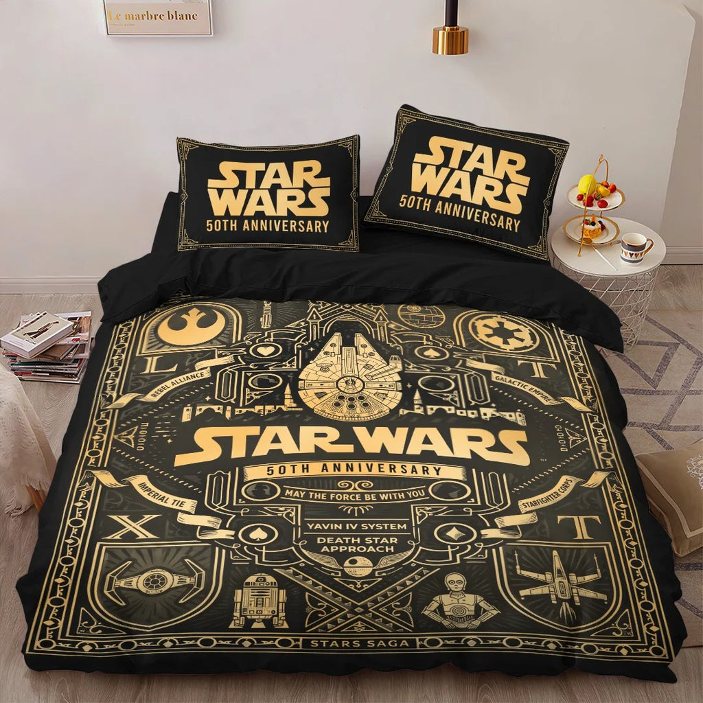Star Wars 50th Anniversary 3-Piece Duvet Bedding Set – TMTHU8936