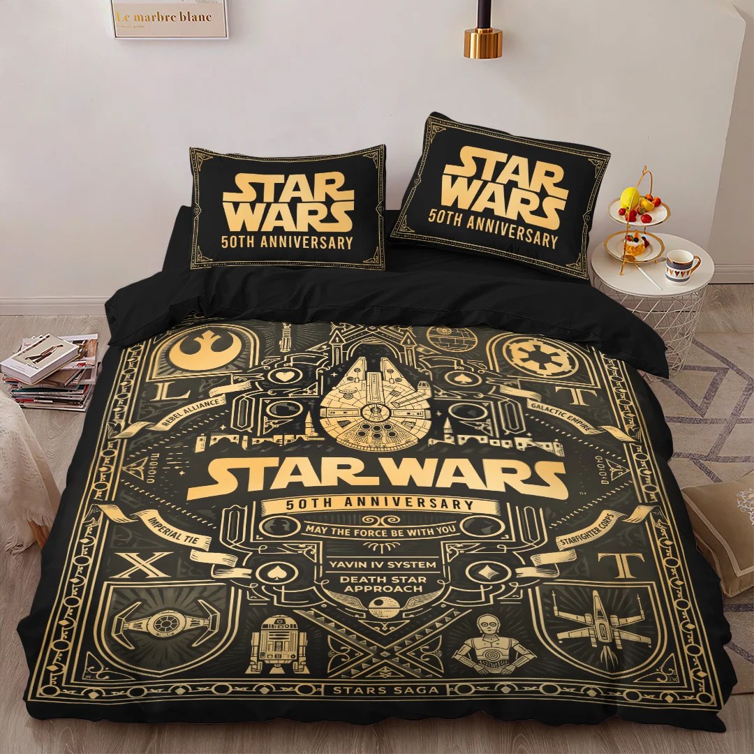 Star Wars 50th Anniversary 3-Piece Duvet Bedding Set – TMTHU8936