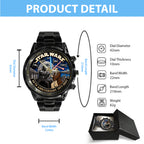 Star Wars 50th Anniversary Black Stainless Steel Watch – TMTHU5088
