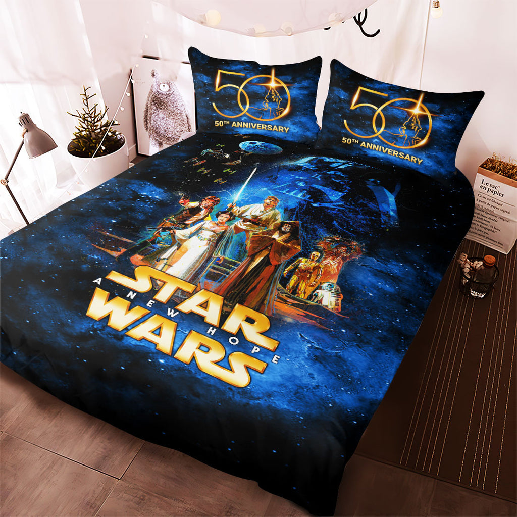 Star Wars 50th Anniversary 3-Piece Duvet Bedding Set – HOATT19459