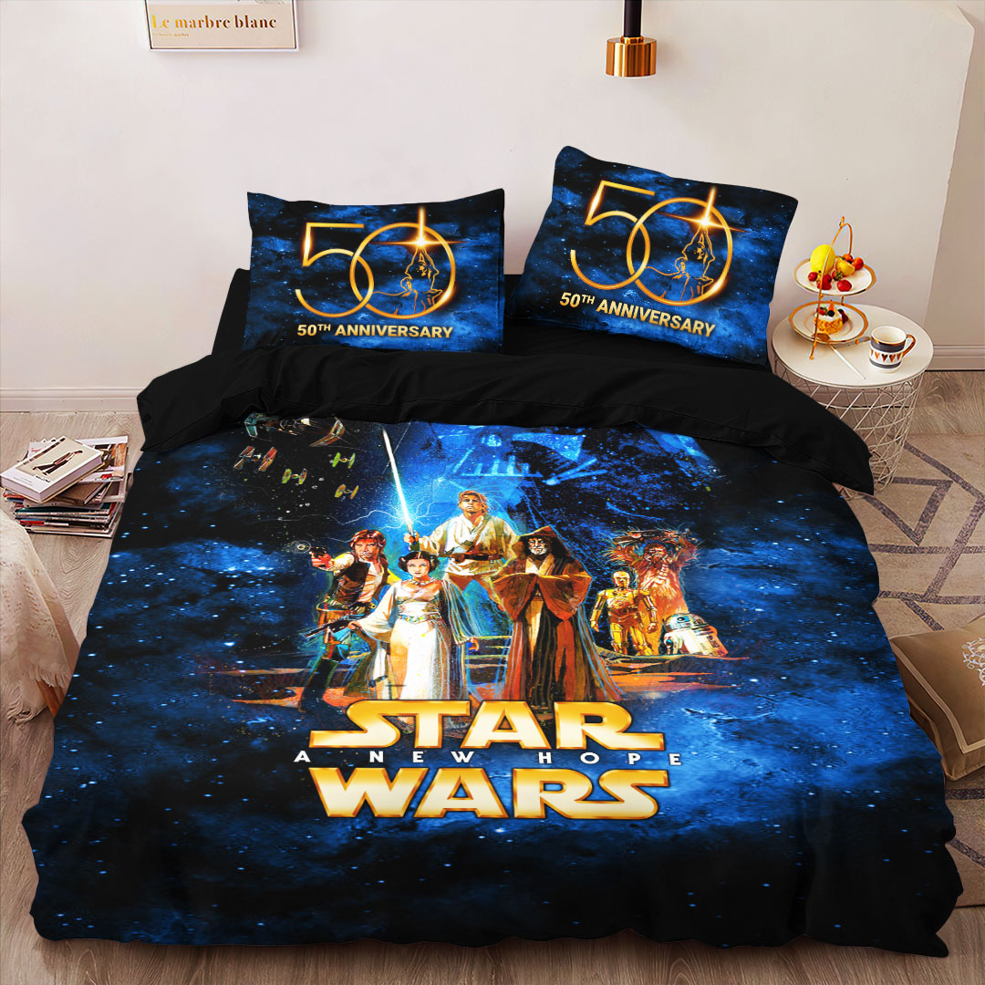 Star Wars 50th Anniversary 3-Piece Duvet Bedding Set – HOATT19459