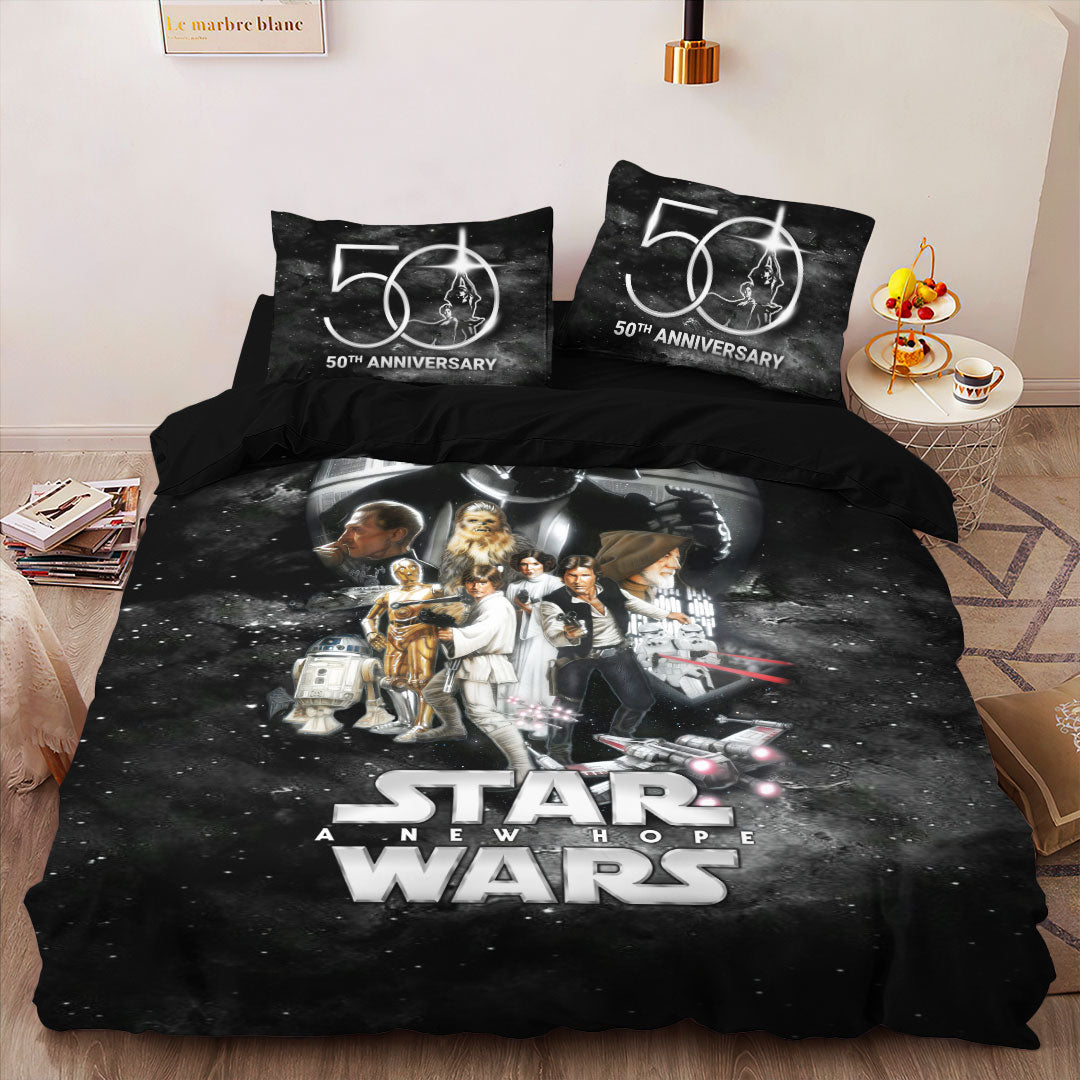 Star Wars 50th Anniversary 3-Piece Duvet Bedding Set – HOATT19461