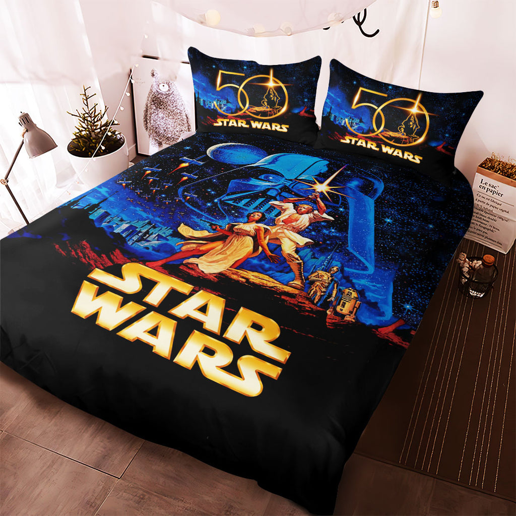 Star Wars 50th Anniversary 3-Piece Duvet Bedding Set – HOATT19812