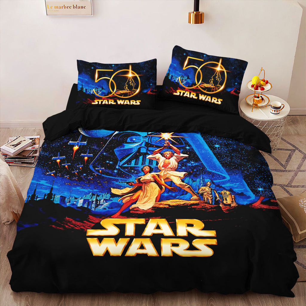 Star Wars 50th Anniversary 3-Piece Duvet Bedding Set – HOATT19812