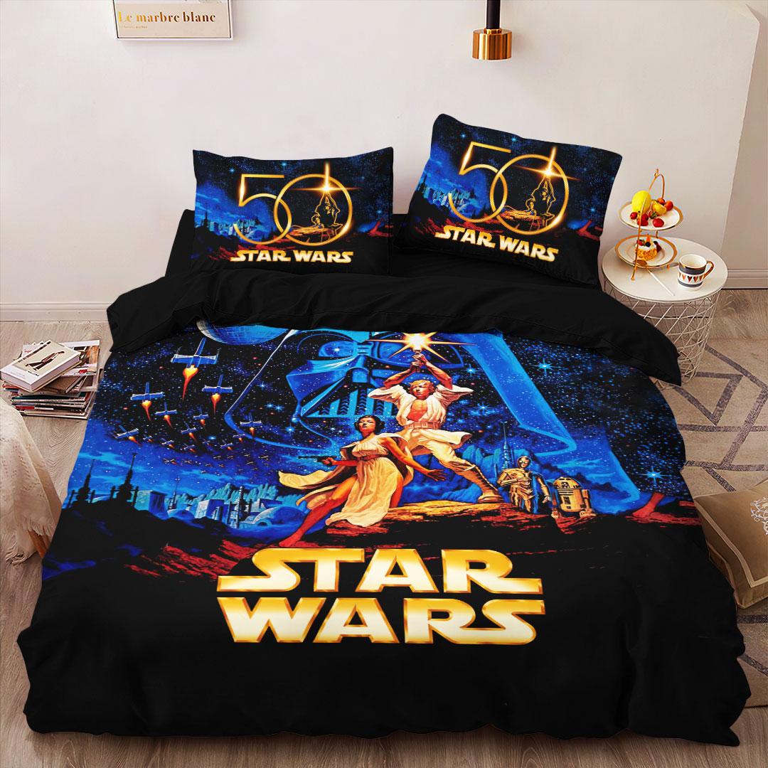 Star Wars 50th Anniversary 3-Piece Duvet Bedding Set – HOATT19812
