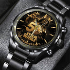 Star Wars 50th Anniversary Black Stainless Steel Watch – TMTHU6680