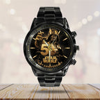 Star Wars 50th Anniversary Black Stainless Steel Watch – TMTHU6680