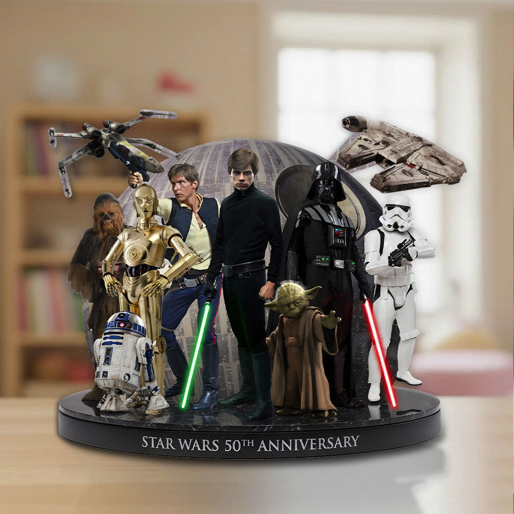 Star Wars 50th Anniversary Custom Shape Acrylic Plaque – TMTHU4818