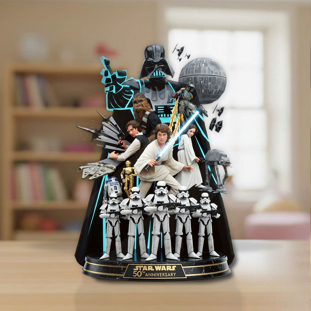 Star Wars 50th Anniversary Custom Shape Acrylic Plaque – TMTHU4903