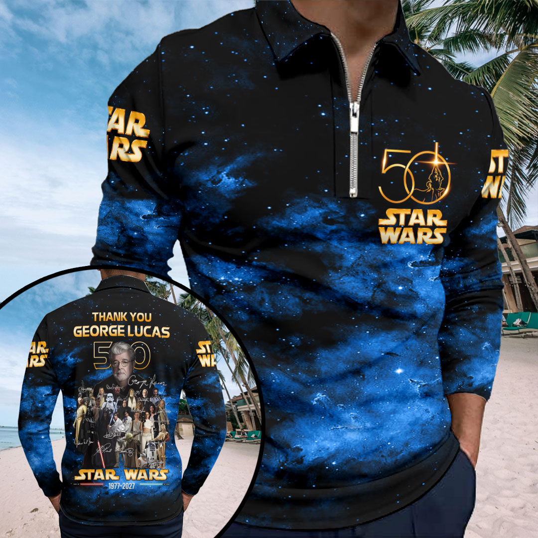 Star Wars 50th Anniversary Zip Polo Shirt – HOATT17403