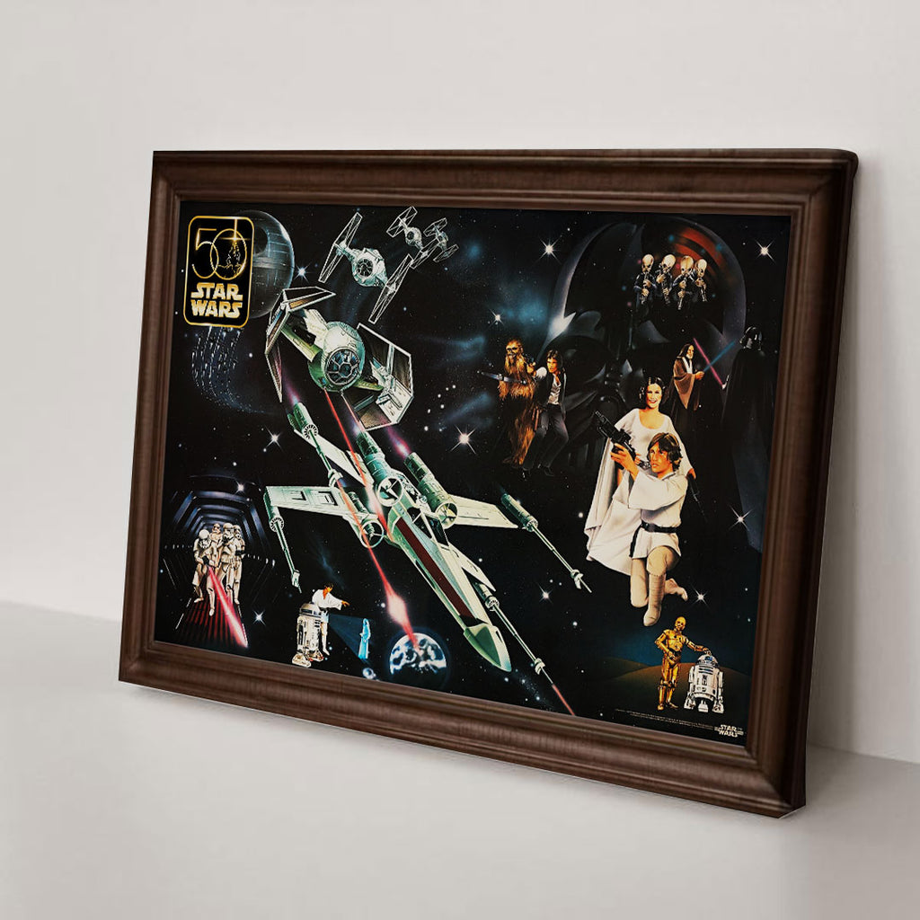 Star Wars 50th Anniversary Rectangle Canvas With Inner Frame – TMTHU7271