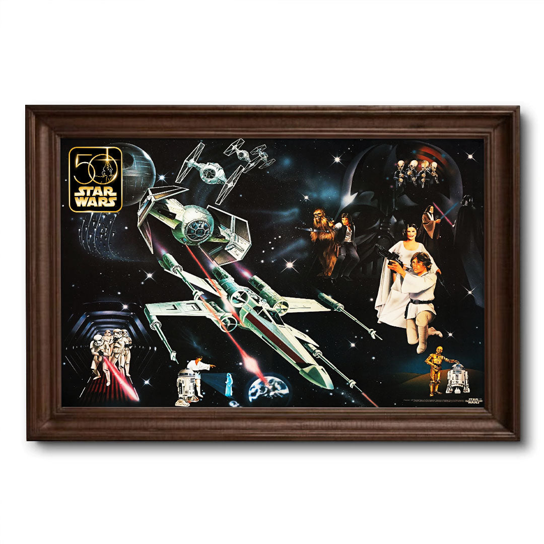 Star Wars 50th Anniversary Rectangle Canvas With Inner Frame – TMTHU7271