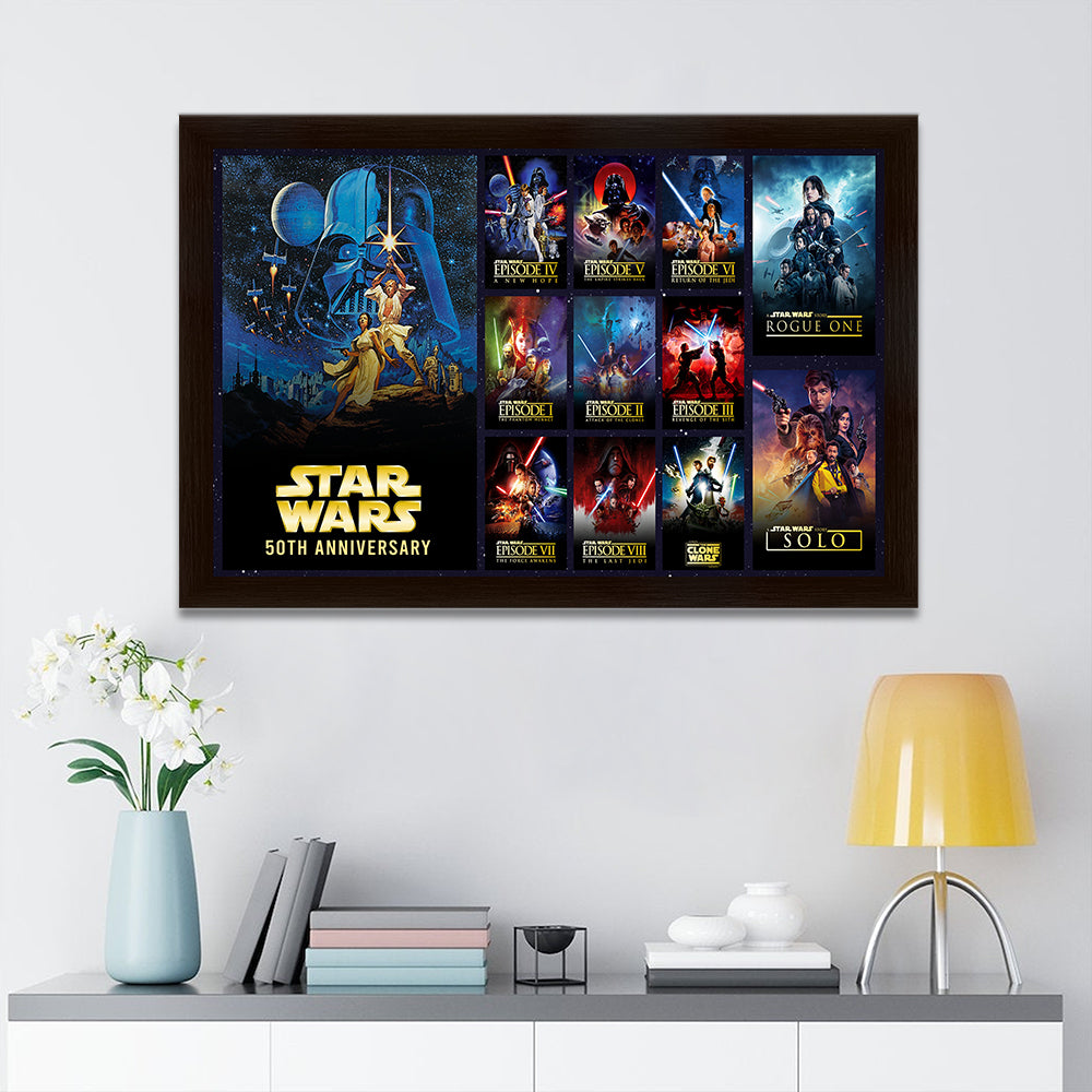 Star Wars 50th Anniversary Rectangle Canvas With Inner Frame – TMTHU7769