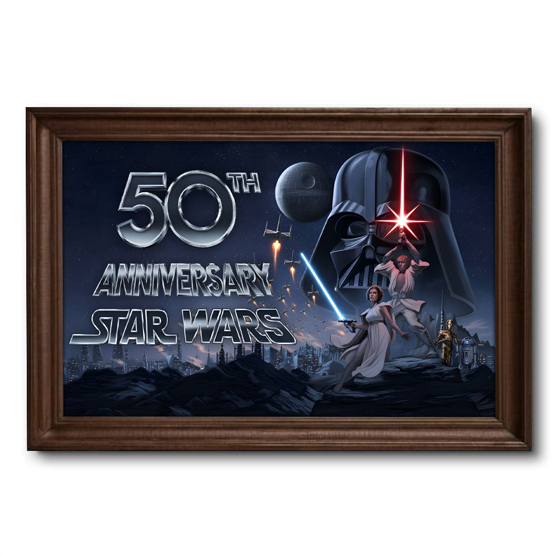 Star Wars 50th Anniversary Rectangle Canvas With Inner Frame – TMTHU4708