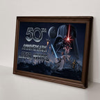 Star Wars 50th Anniversary Rectangle Canvas With Inner Frame – TMTHU4708