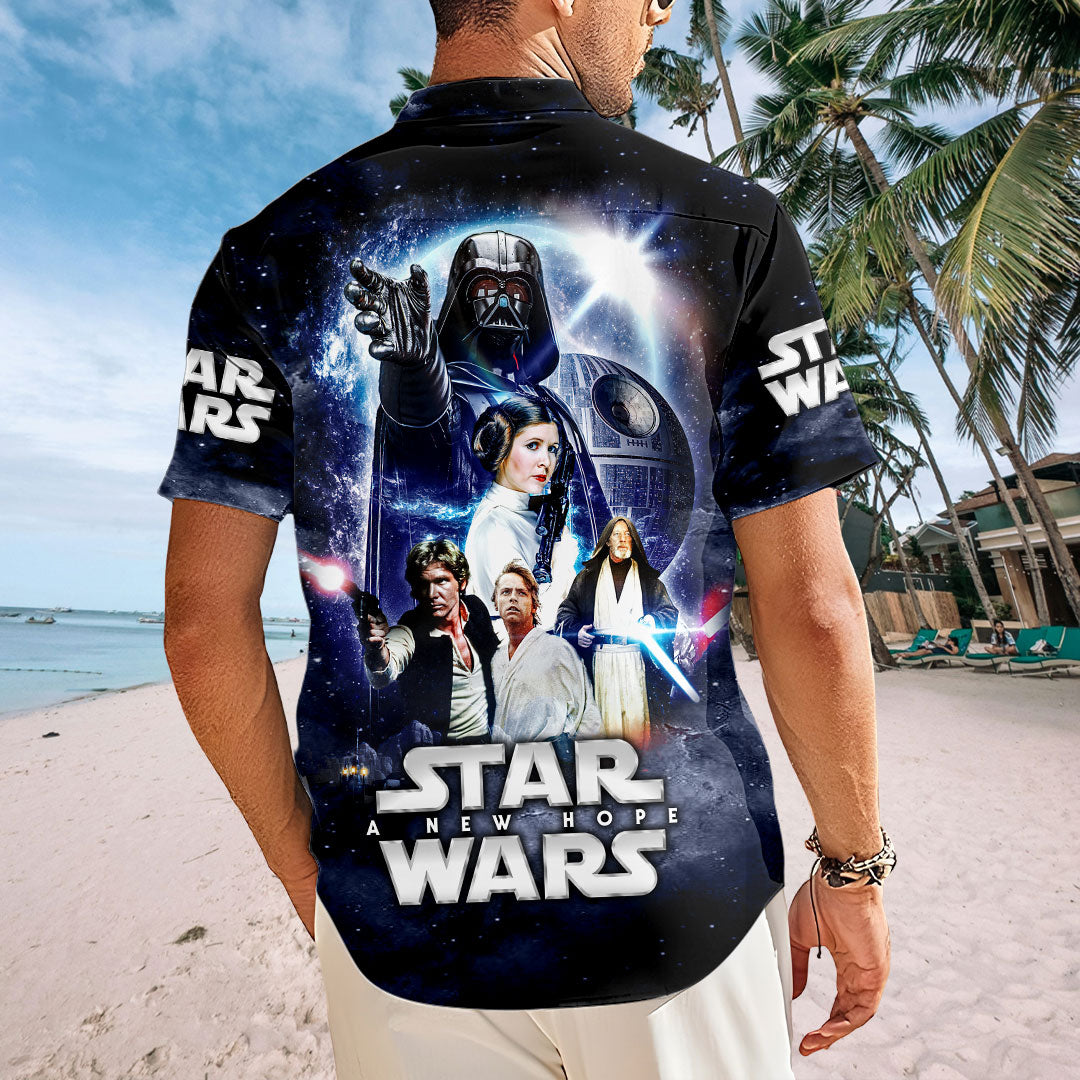 Star Wars 50th Anniversary Short Sleeve Button-Down Shirt – HOATT16504