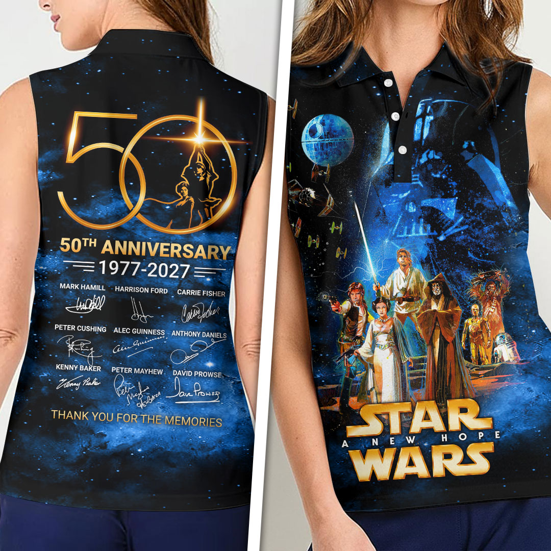 Star Wars 50th Anniversary Women Sleeveless Polo Shirt – HOATT16774