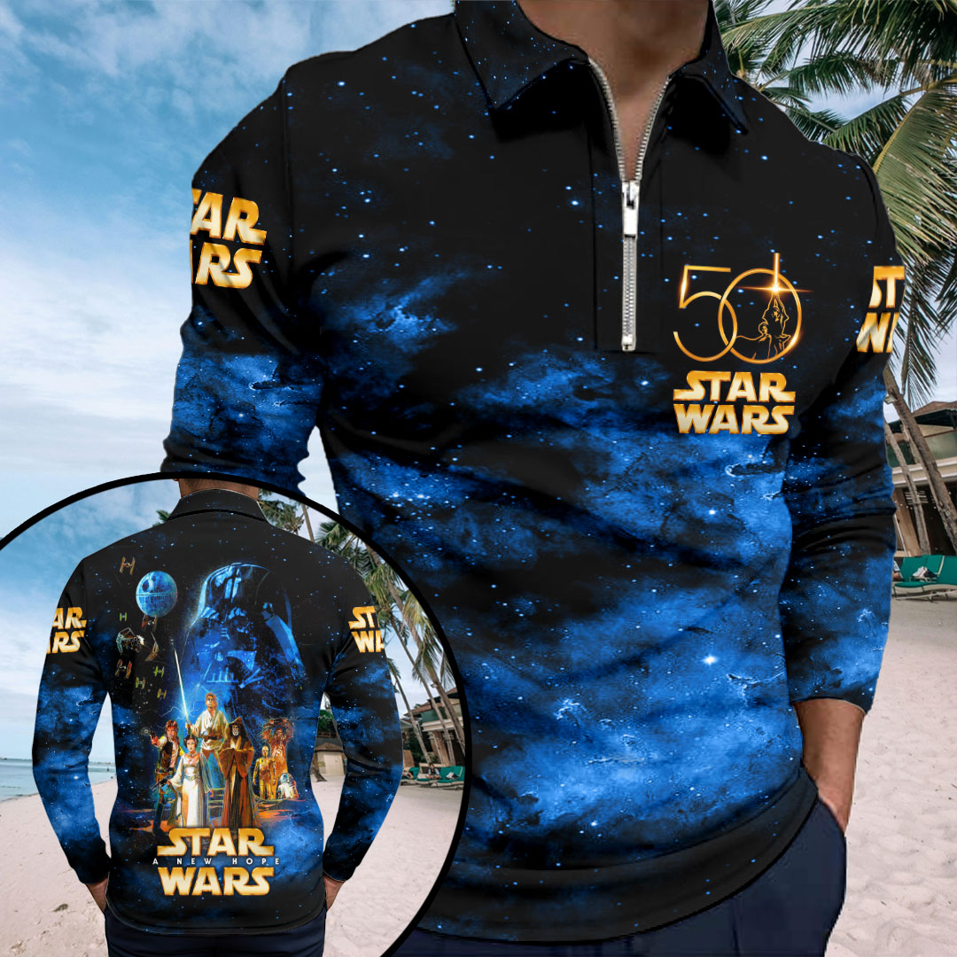 Star Wars 50th Anniversary Zip Polo Shirt – HOATT16581