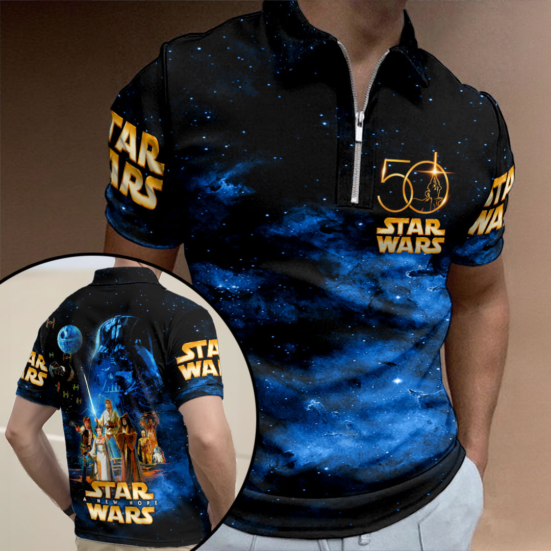 Star Wars 50th Anniversary Zip Polo Shirt – HOATT16581