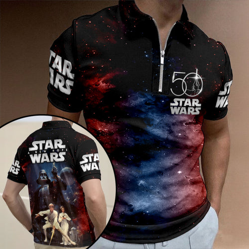 Star Wars 50th Anniversary Zip Polo Shirt – HOATT17286