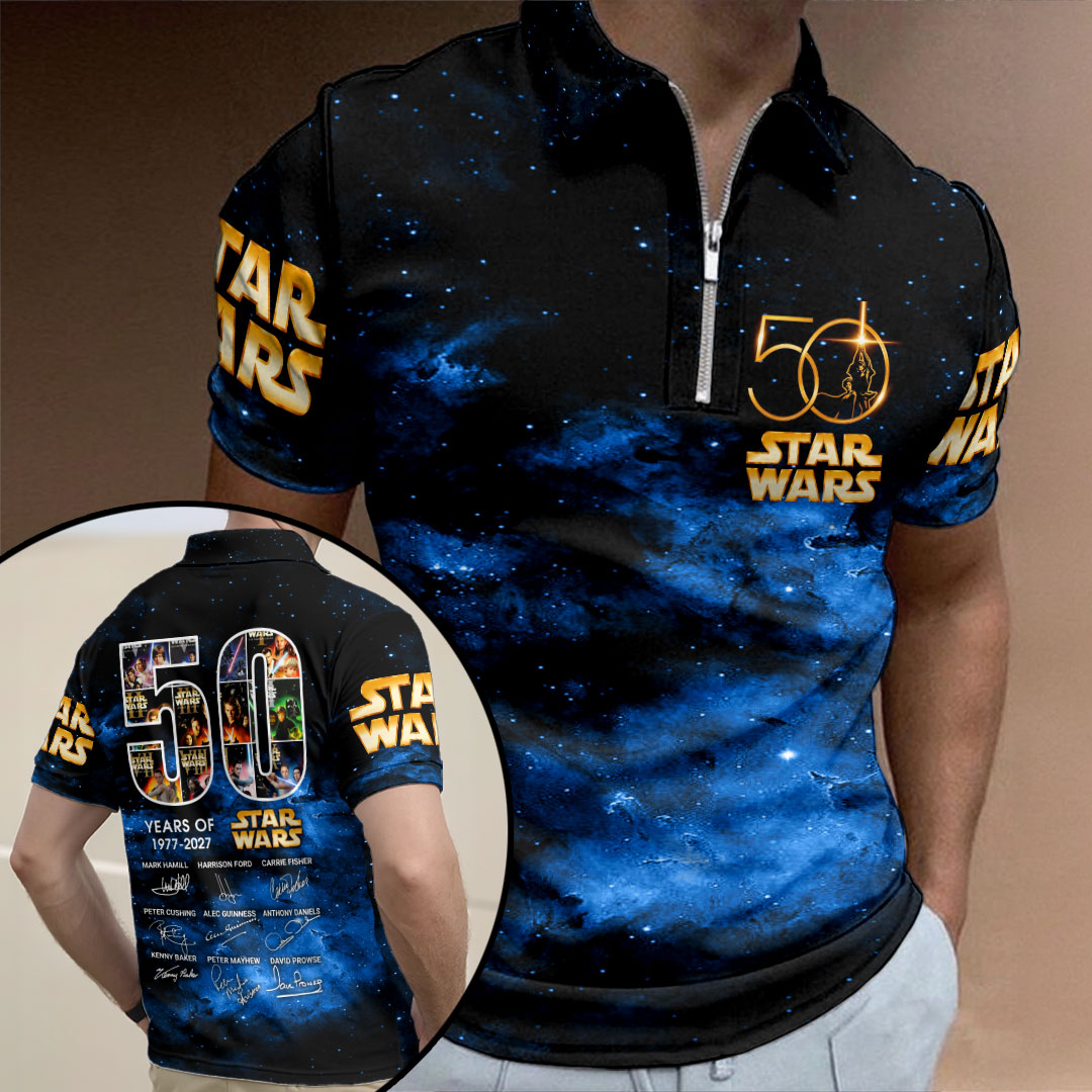 Star Wars 50th Anniversary Zip Polo Shirt – HOATT17545