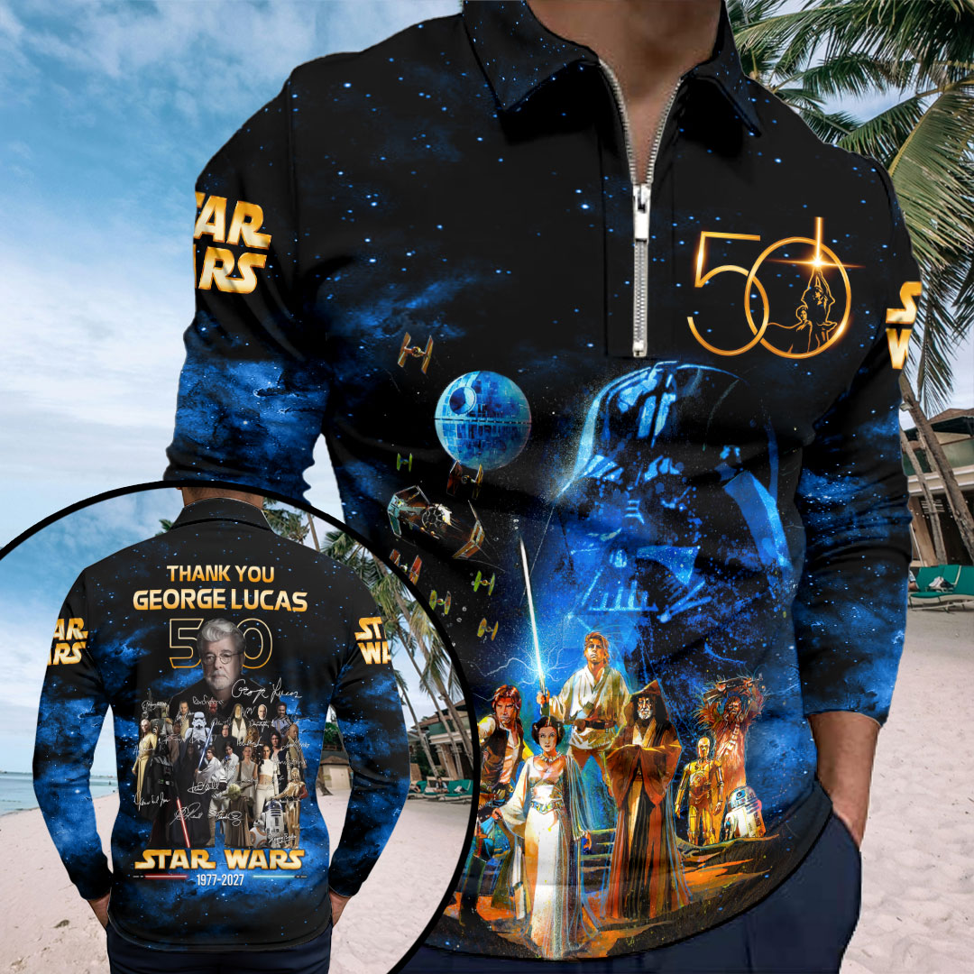 Star Wars 50th Anniversary Zip Polo Shirt – HOATT17546