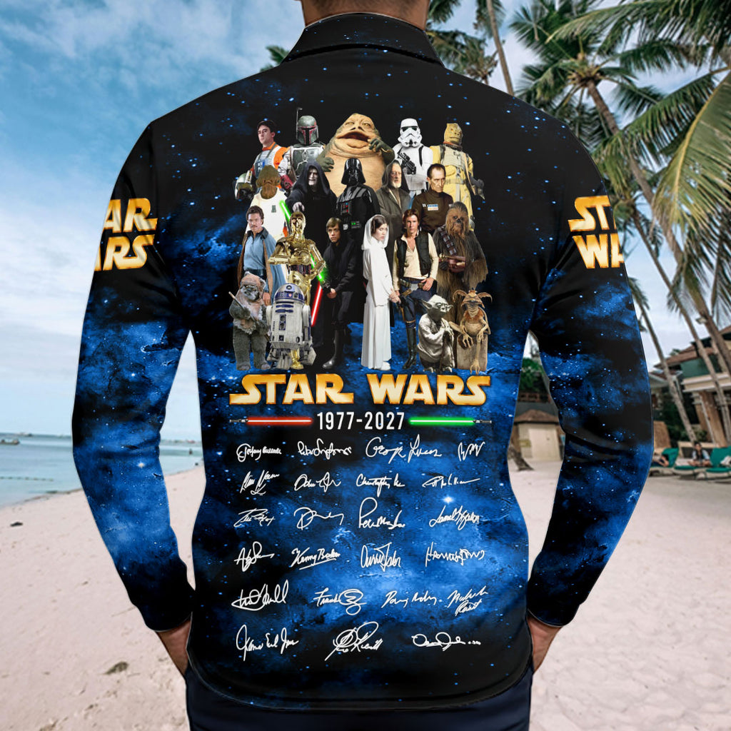 Star Wars 50th Anniversary Zip Polo Shirt – HOATT17577