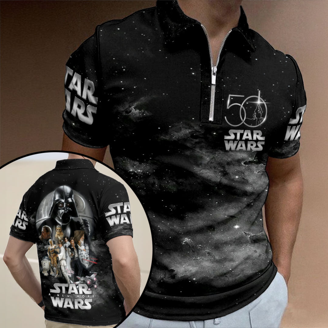 Star Wars 50th Anniversary Zip Polo Shirt – HOATT17675