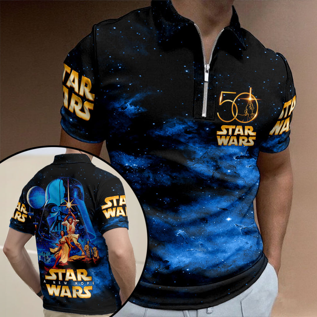 Star Wars 50th Anniversary Zip Polo Shirt – HOATT17741