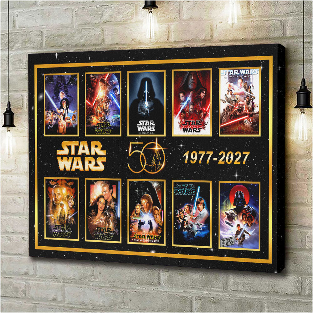 Star Wars 50th Anniversary Rectangle Canvas With Inner Frame – HOATT16454