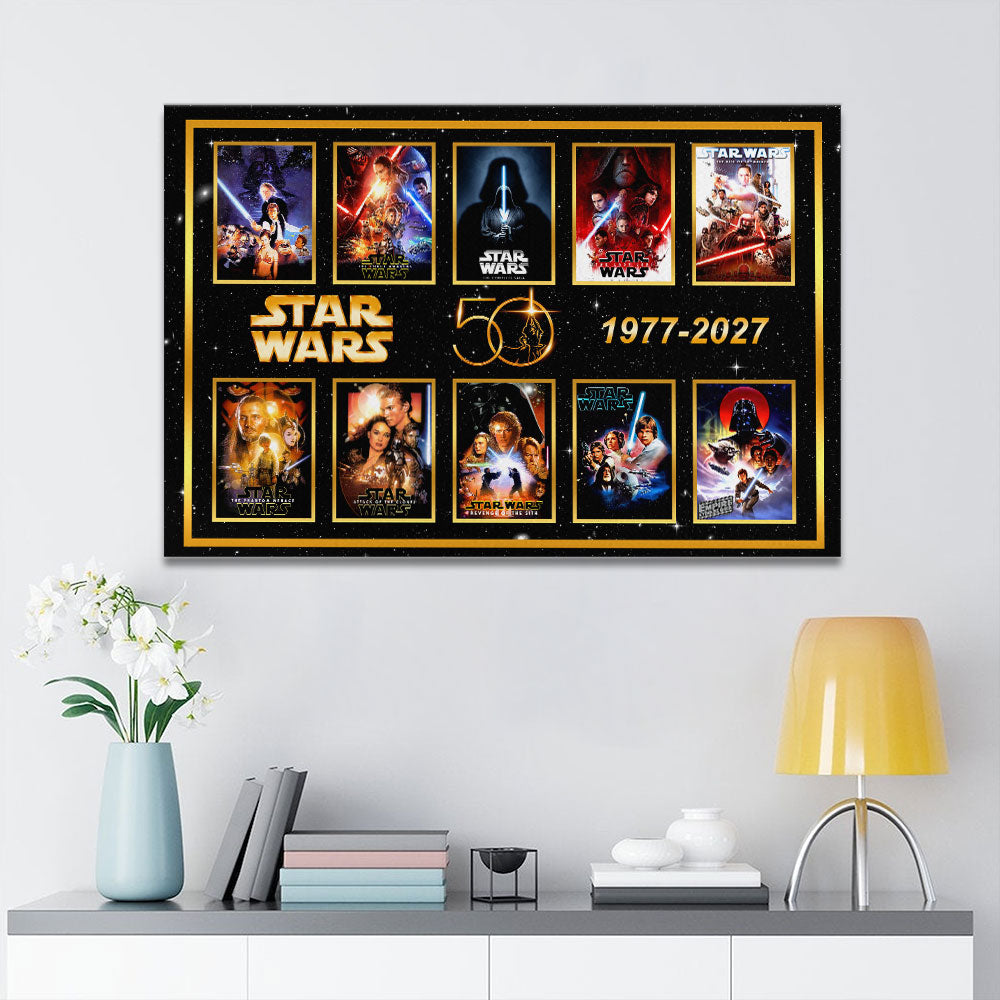 Star Wars 50th Anniversary Rectangle Canvas With Inner Frame – HOATT16454