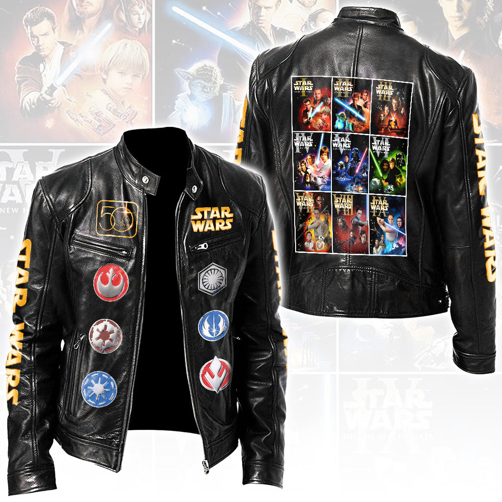 Star Wars 50th Anniversary Motorcycle Leather Jacket – HOATT16456