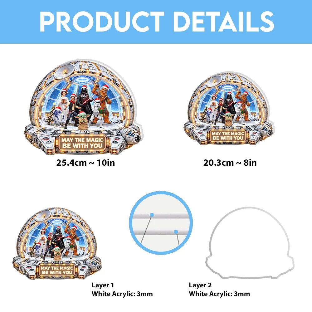 Personalized Star Wars Custom Shape Acrylic Light Box – TMTHU9703