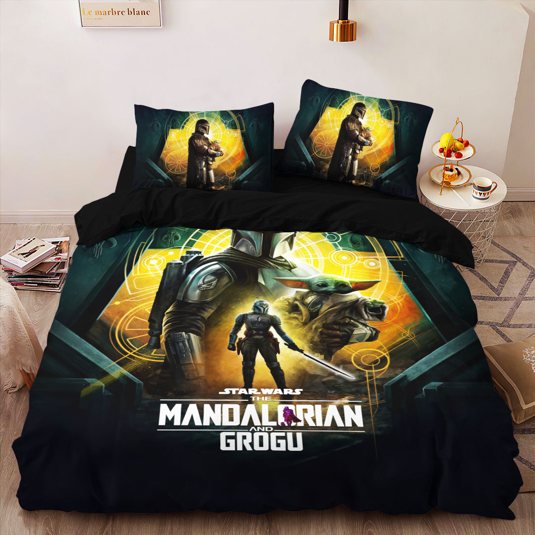 Star Wars: The Mandalorian and Grogu 3-Piece Duvet Bedding Set – HOATT19462