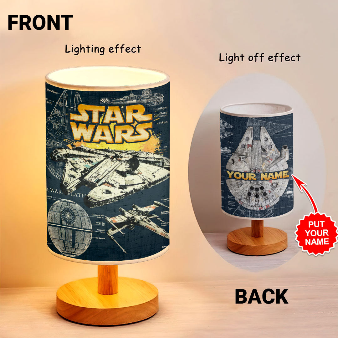 Personalized Star Wars Wooden Base Fabric Lamp – HOATT13916