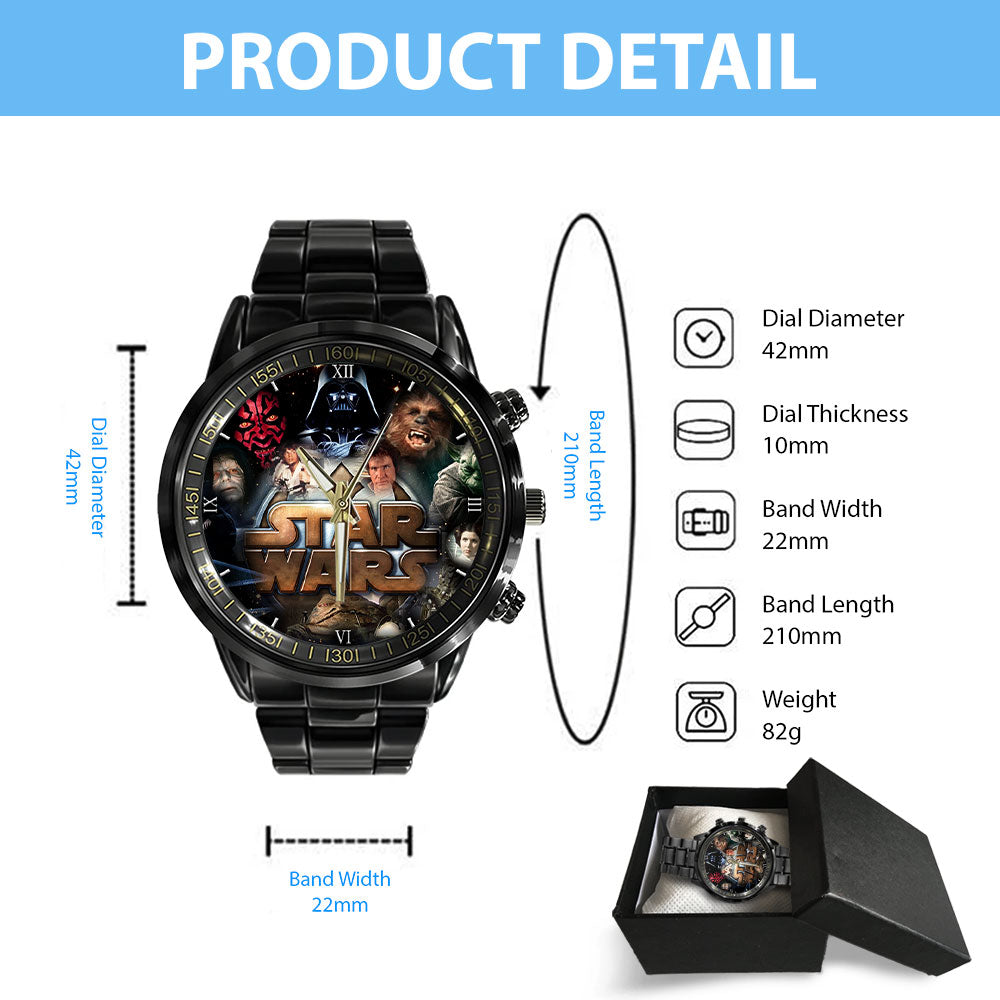 Star Wars Black Stainless Steel Watch – GNE 328