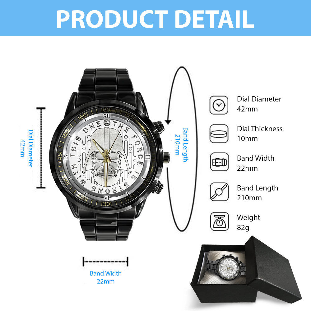 Star Wars Black Stainless Steel Watch – GNE 404