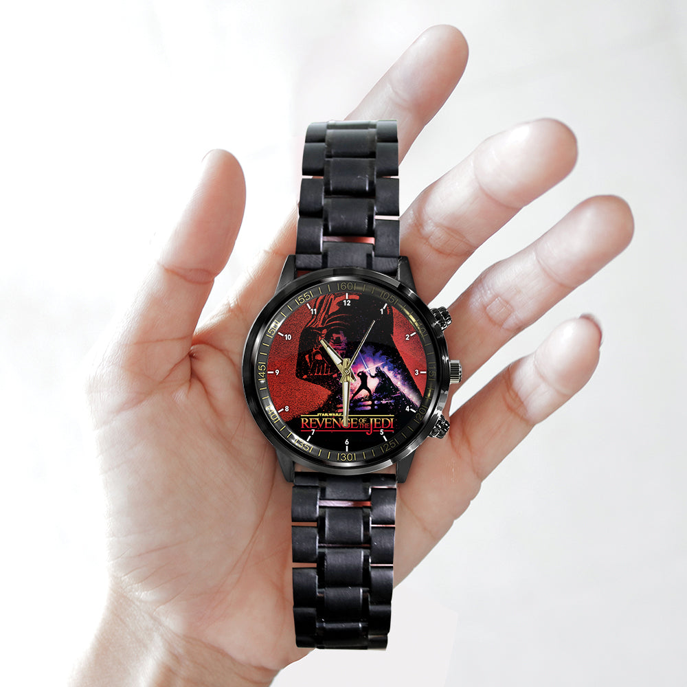 Star Wars Black Stainless Steel Watch – HOATT 4718