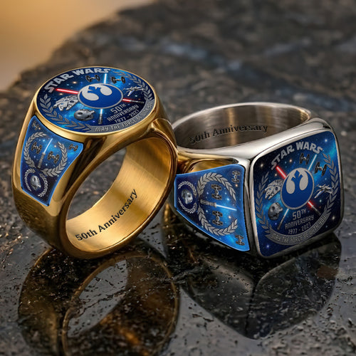 Star Wars 50th Anniversary 3D Engraved Ring – TANTN23243