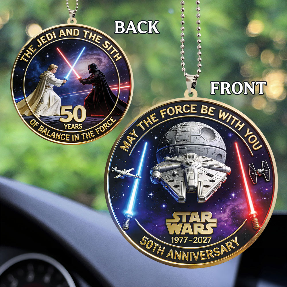Star Wars 50th Anniversary 2027 Custom shape 2-sided Acrylic Car Ornament – MAITM14928