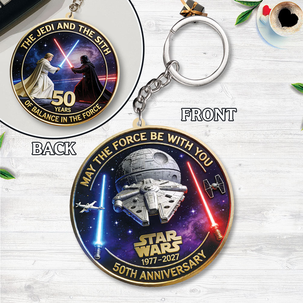 Star Wars 50th Anniversary 2027 Custom Shape 2-sided Keychain – MAITM14929