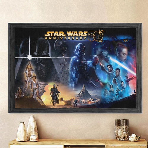 Star Wars 50th Anniversary Rectangle Canvas With Inner Frame – HOATT16538
