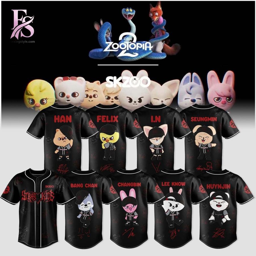 Stray Kids SKZOO Zootopia 2 Baseball Jersey