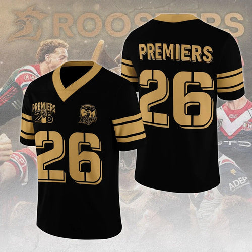 Sydney Roosters 2026 NRL Premiers 3D Football Jersey – MAITM15308