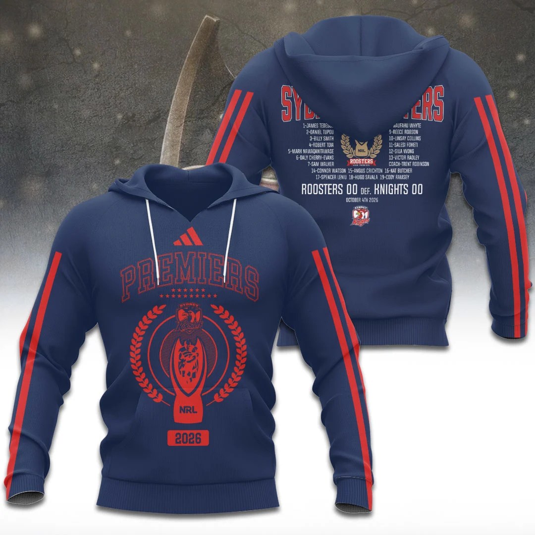 Sydney Roosters 2026 NRL Premiers 3D Apparel – TANTN26175