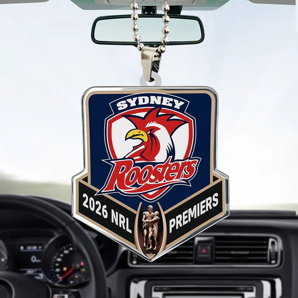 Sydney Roosters 2026 NRL Premiers Custom shape 2-sided Acrylic Car Ornament – TANTN25884
