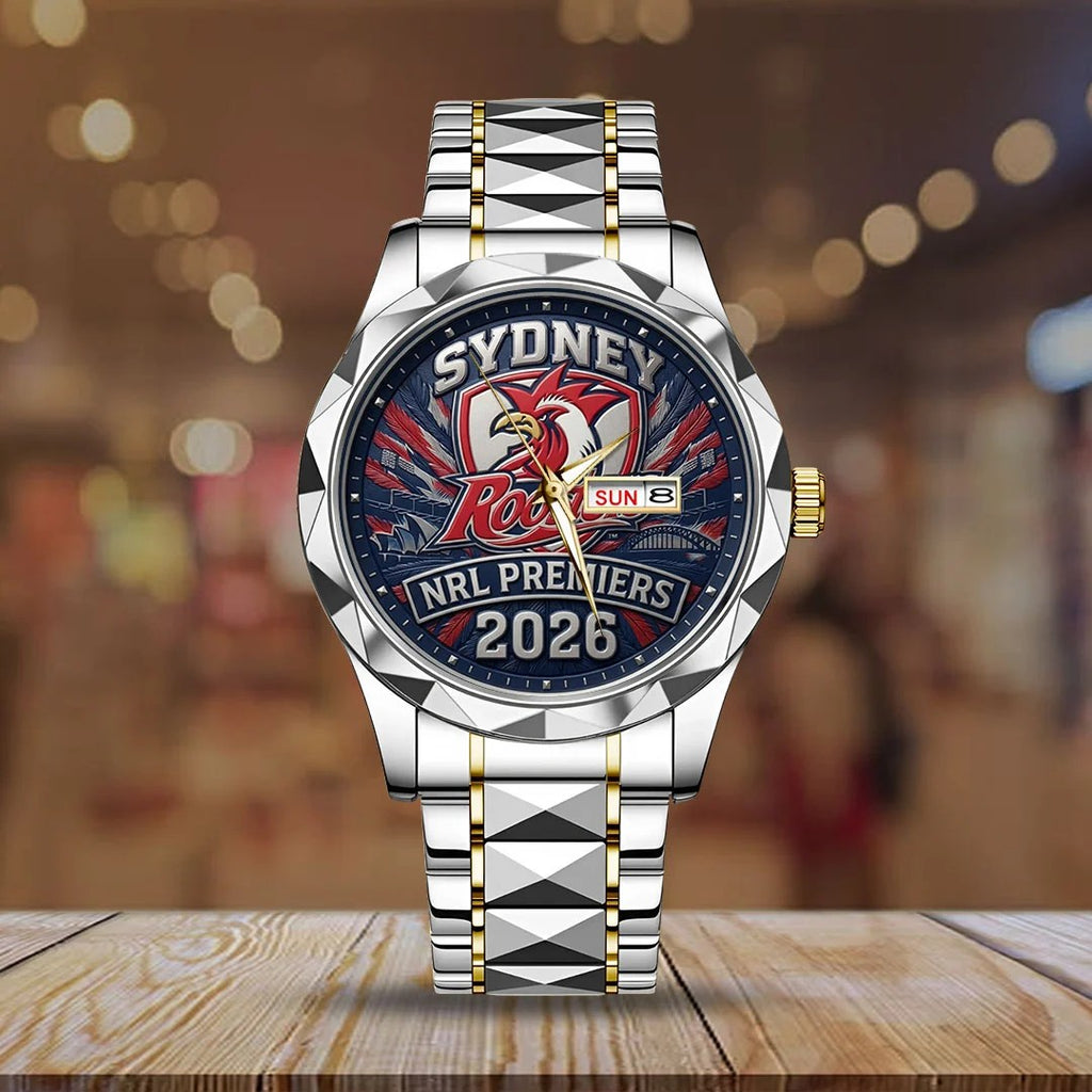 Sydney Roosters 2026 Premiers Alloy Luxury Quartz Watch – TMTHU9761